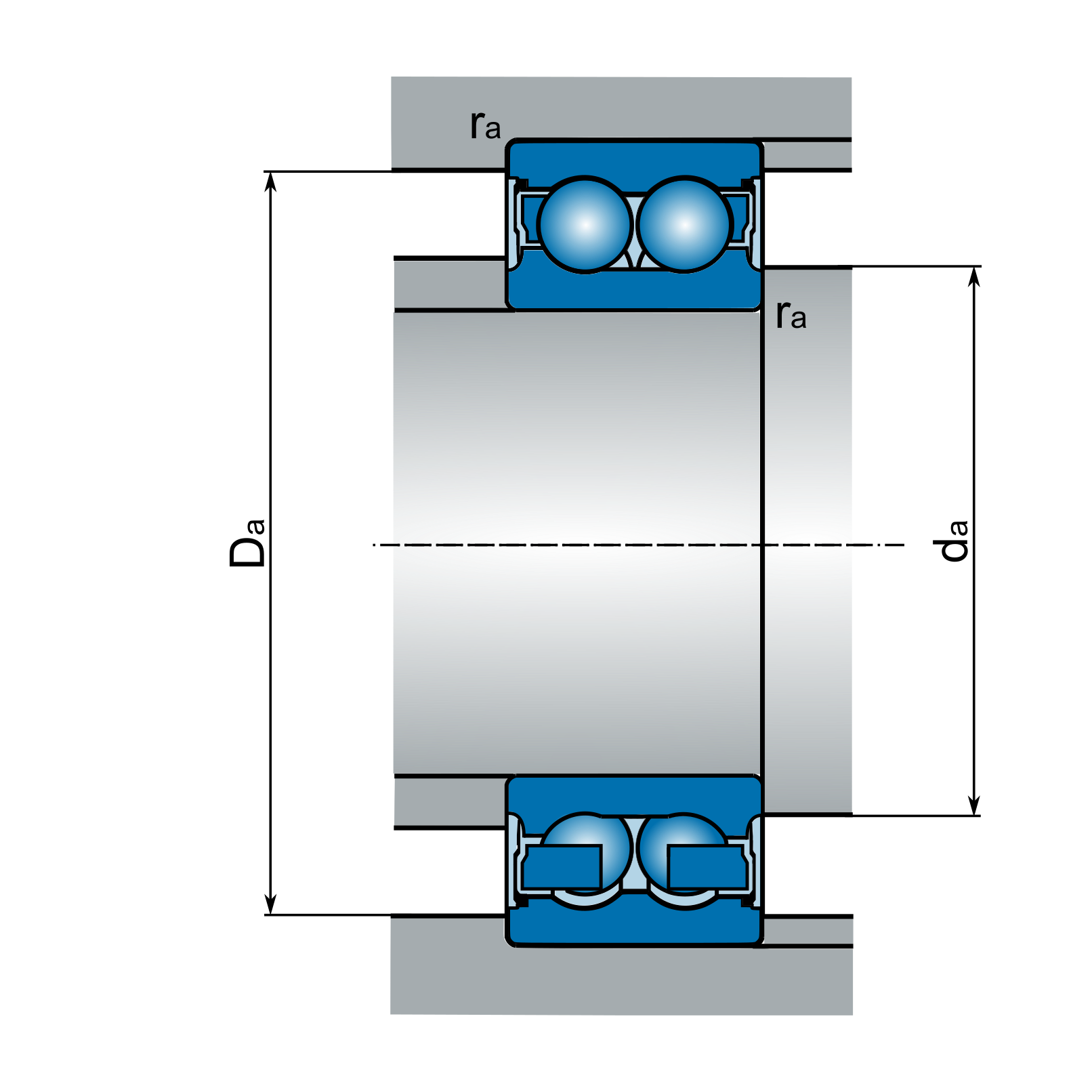 3204A-2RSTNG rulman ölçü şeması